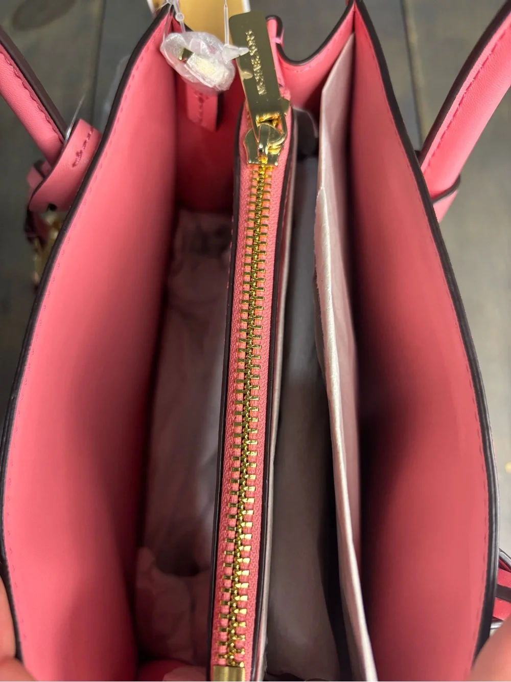 Michael Kors Pink & Cream Mini Satchel